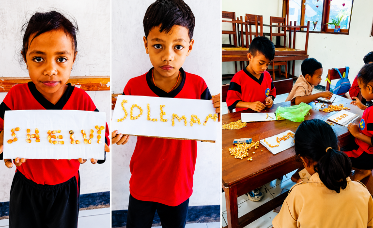 Belajar Menulis dari Alam: Kreativitas dan Ketekunan Siswa Kelas II SD GMIT Oehani Melalui Kolase Biji-bijian