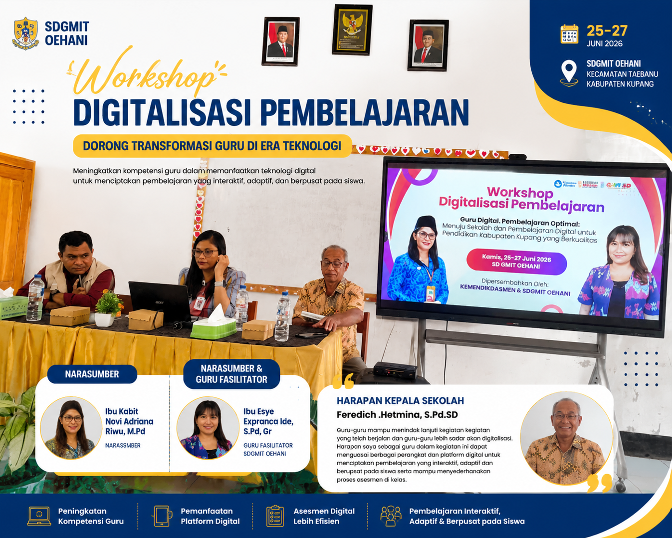 Workshop Digitalisasi Pembelajaran SD GMIT Oehani: Wujudkan Guru Digital Menuju Pendidikan Kabupaten Kupang yang Berkualitas